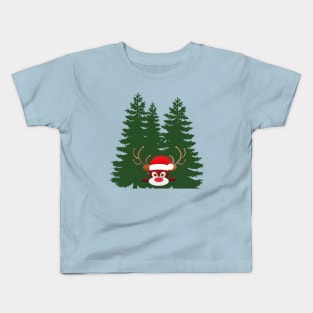 Christmas tree & deer Kids T-Shirt